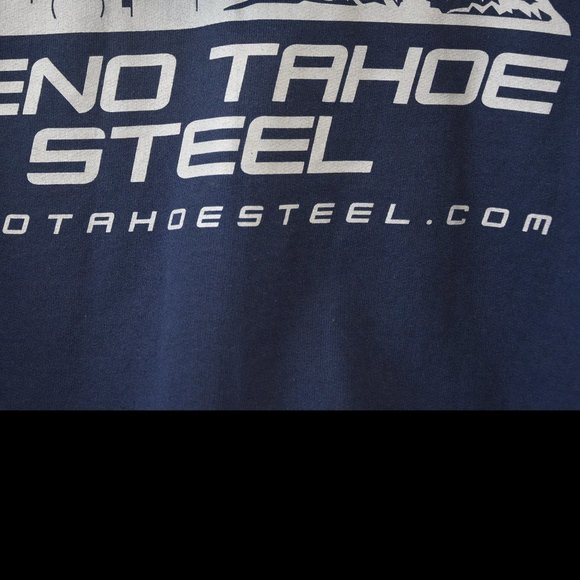 Men's Reno Tahoe Steel Hooded Zip-Up Navy Blue Sweatshirt Size L - Picture 7 of 11